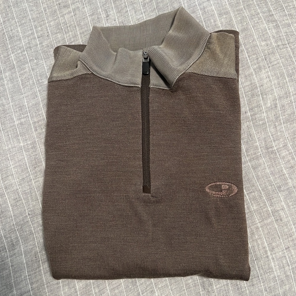 Brown Icebreaker merino wool sweater, size M
